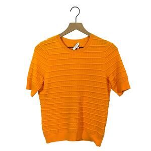 Rebecca Taylor Tech Lace Sweater - Tangerine - Medium